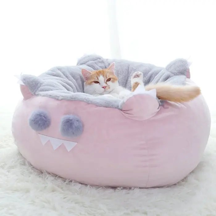 Warm round pet cat litter Comfortable And Breathable Cat Litter Bed