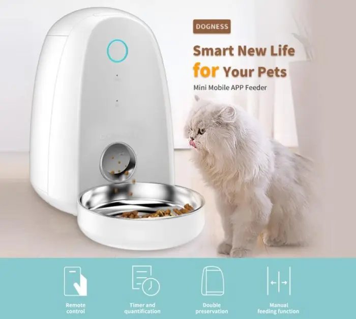 2L Automatic WiFi Smart App Feeder Food Dispenser for Small Dog Cat Pet