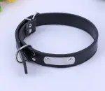 Pet supplies outdoor stainless steel dog PU collar New dog collar