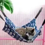 Summer Linen Cat Cage Adjustable Hammock For Cat