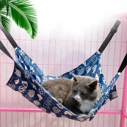 Summer Linen Cat Cage Adjustable Hammock For Cat