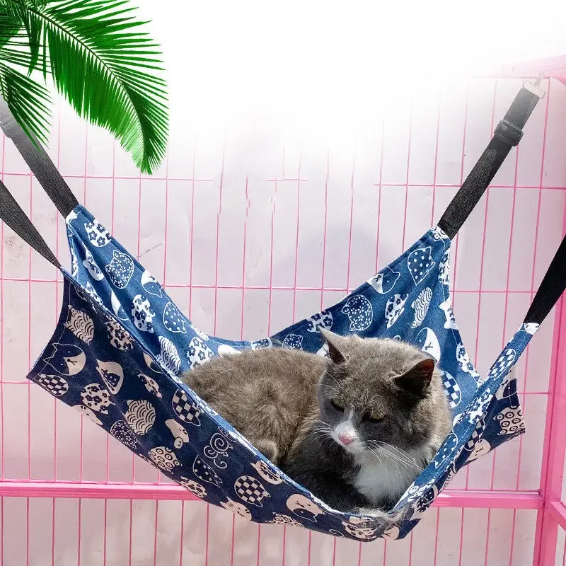 Summer Linen Cat Cage Adjustable Hammock For Cat