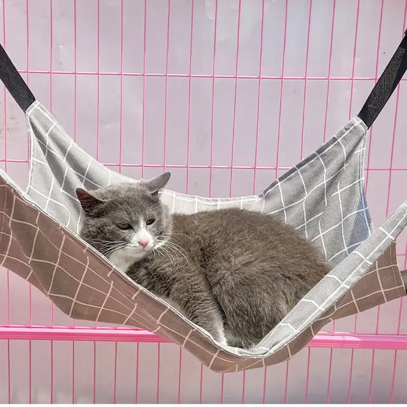 Summer Linen Cat Cage Adjustable Hammock For Cat