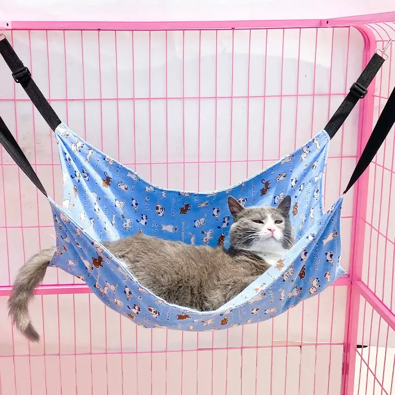 Summer Linen Cat Cage Adjustable Hammock For Cat
