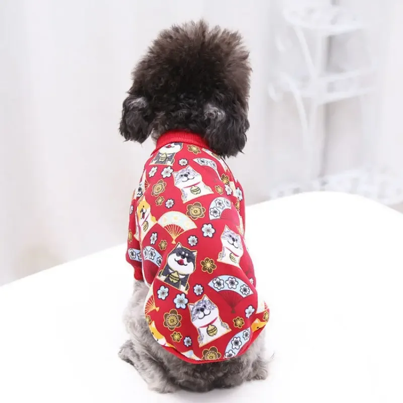 Kimono And Wind Bronzing Dog Cat Pet Small And Medium-Sized Dog Two Foot Guard Clothing Supplies