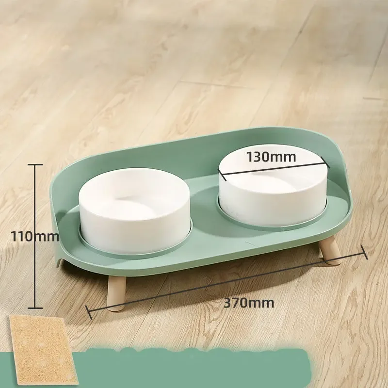 Ceramic Cat Bowl Protect Cervical Vertebra Double Bowl Food Bowl Cat Food Bowl Dog Bowl Dog Bowl Pet Products