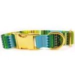 Golden Buckle Collar With Lettering Dog Collar