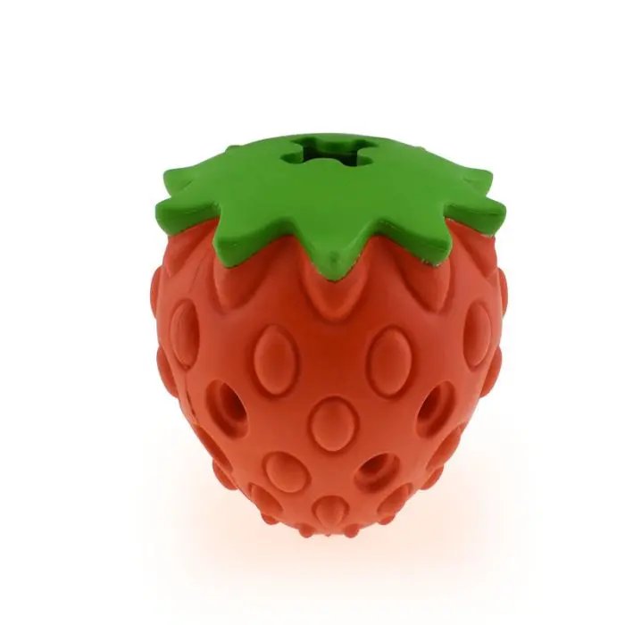 Pet Dog Bite Resistant Strawberry Leaking Ball Toy