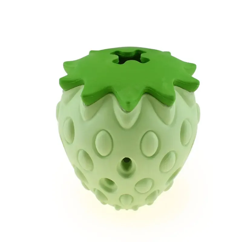 Pet Dog Bite Resistant Strawberry Leaking Ball Toy