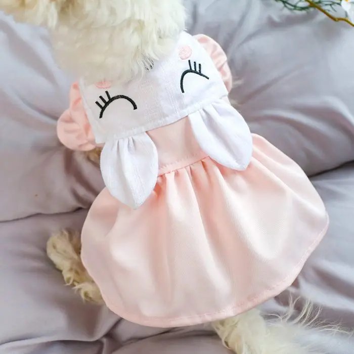 Bunny Skirt Rabbit Ears Princess Dress For Dog and Cat