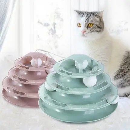 New Puzzle Cat Three-Layer Play Plate Toy