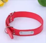 Pet supplies outdoor stainless steel dog PU collar New dog collar