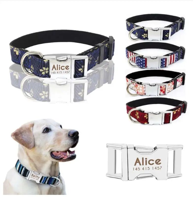 Best Buy Adjustable Metal Quick-Release Buckle Fabric Collar For Small And Medium-Sized Dogs