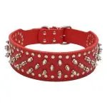 Pet collar large dog rivet collar PU Leather Collar for Dogs