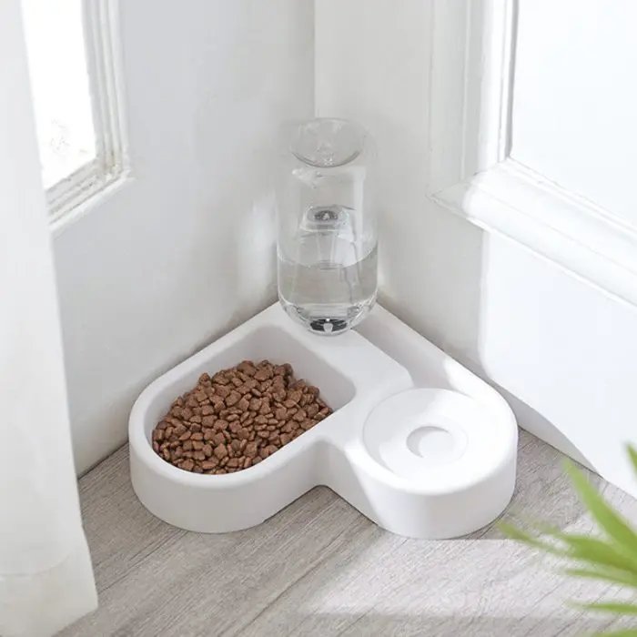 Welted corner dog heart shape Water and Food Feeder