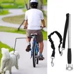 Bicycle walking dog leash