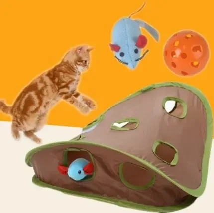 Puzzle nine hole mouse hole bell ball cat toy