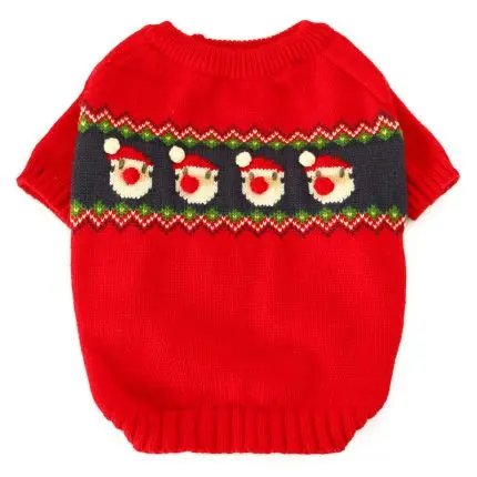 Pet Christmas Sweater Comfortable Acrylic Sweater Clothes For Dogs
