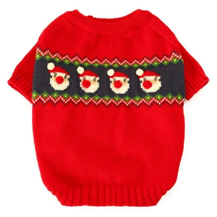 Pet Christmas Sweater Comfortable Acrylic Sweater Clothes For Dogs