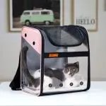 PVC Breathable Large Capacity Cat Carrying Space Capsule Cat Bag Portable Pet Dog Backpack Fold