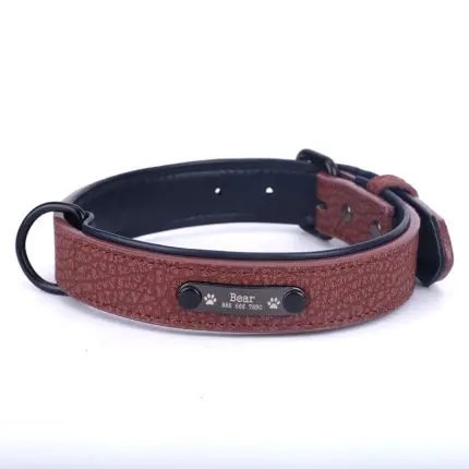 New super fiber PU leather customized Dogs Collar