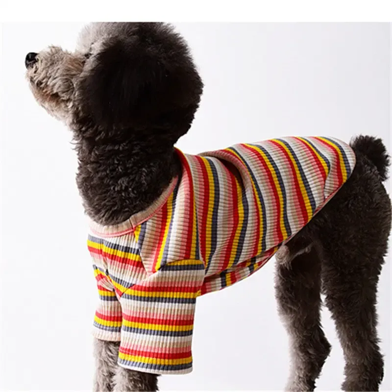 Cotton Breathable Striped Pet Clothes