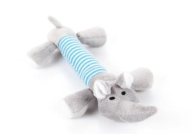 Funny Dog Toy Sound Squeaker For Dog Duck Pig Elephant Stuffed Durable Dogs Chew Toy Dolls