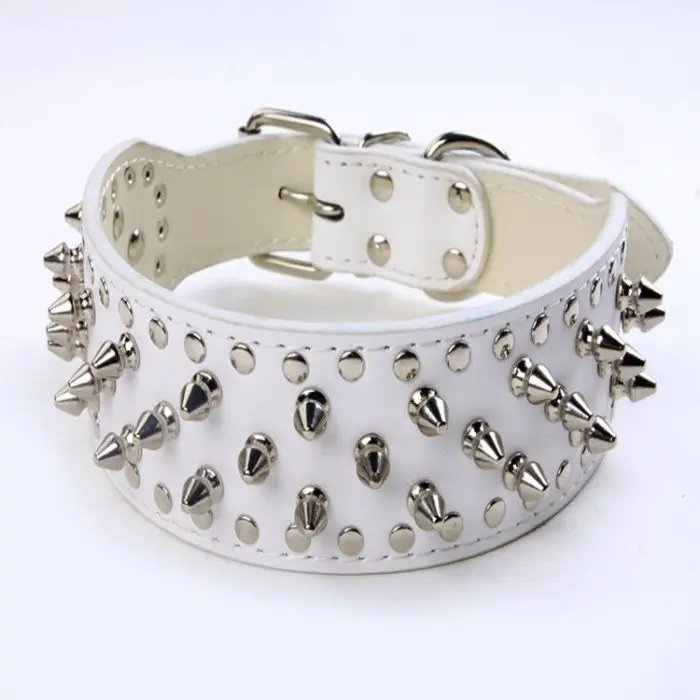 Pet collar large dog rivet collar PU Leather Collar for Dogs