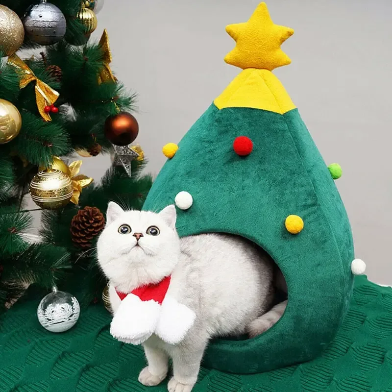 H00e259256029478aad44063d318c0cf7R Pet Cat House Dog Bed Kennel Puppy Cave Warm Sleep Bed