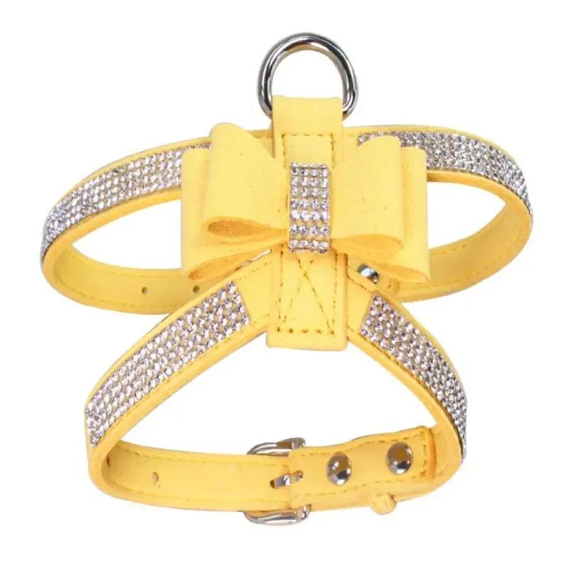 Pet Chest Strap Shining Rhinestone Heart design