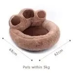 Velvet Cute House Bear Paw Shape Design