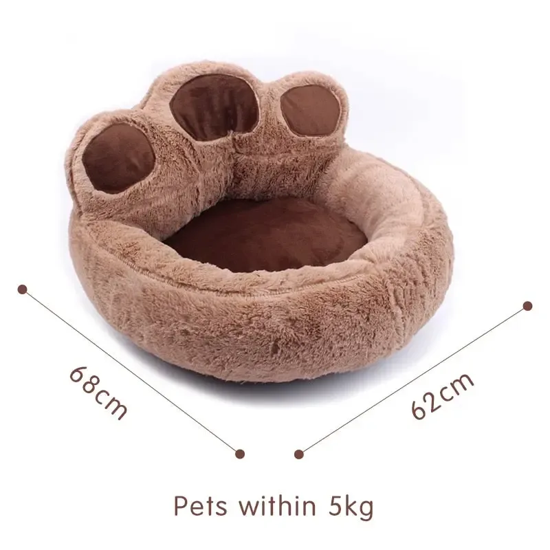 Velvet Cute House Bear Paw Shape Design
