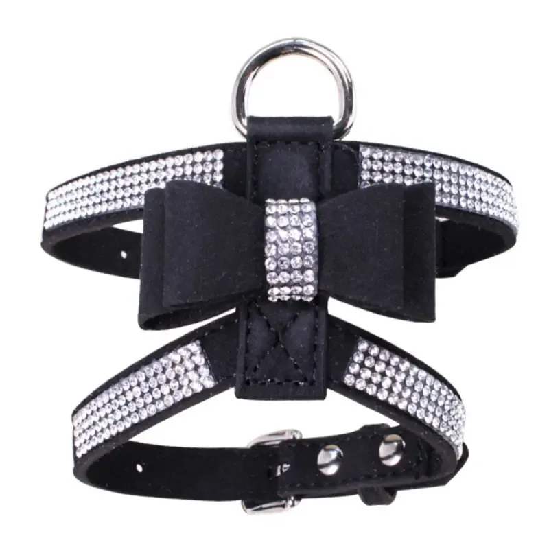 Pet Chest Strap Shining Rhinestone Heart design