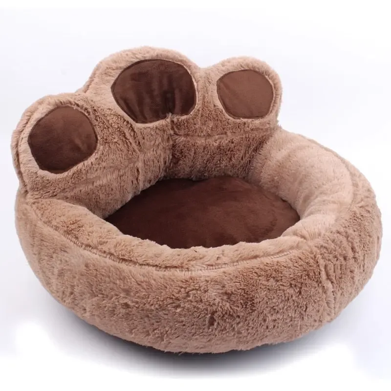 Velvet Cute House Bear Paw Shape Design