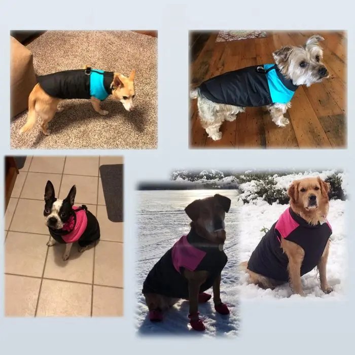 Waterproof Dog Clothes Winter Warm Vest Thicken Puppy Coat Soft Clothing
