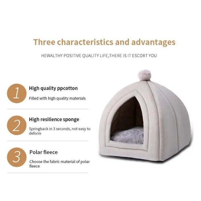 Warm Cats, Dogs Nest Collapsible Cave