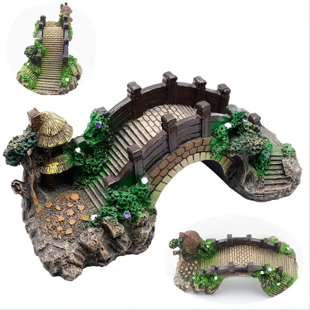 Aquarium Fish Tank Vintage Decorative Bridge