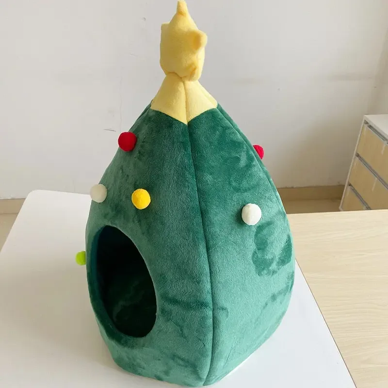 Pet Cat House Dog Bed Kennel Puppy Cave Warm Sleep Bed