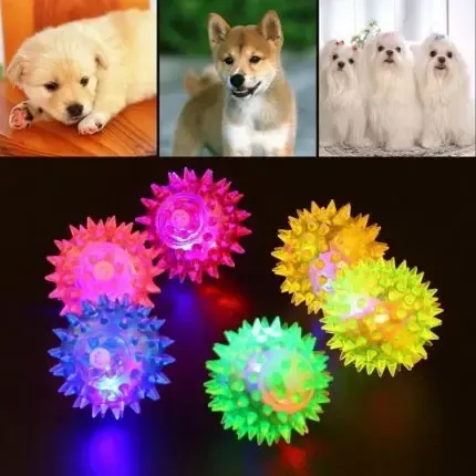 Soft Rubber Luminous Sounded Elastic Bite Chew Toys