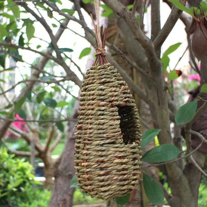 Natural Fiber Hanging Bird House