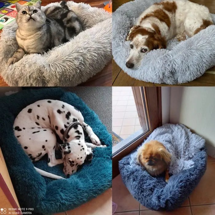 Square Dog bed Soft Plush Warm Dog house Solid Color Winter beds for Dogs and cats Warm Sleeping Mats Nest Cushion