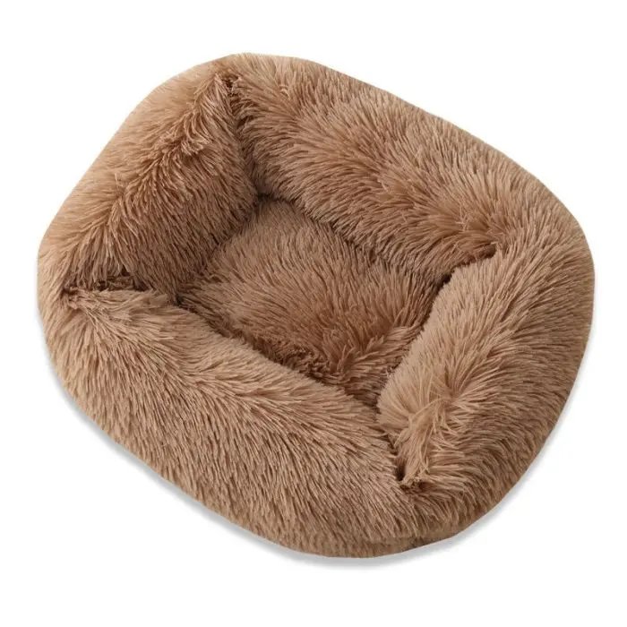Square Dog bed Soft Plush Warm Dog house Solid Color Winter beds for Dogs and cats Warm Sleeping Mats Nest Cushion