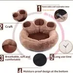 Velvet Cute House Bear Paw Shape Design
