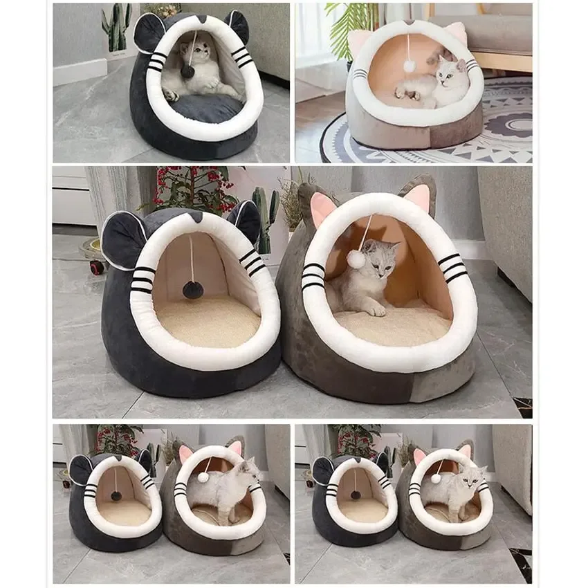 Warm Soft Cat Bed Winter Warm House