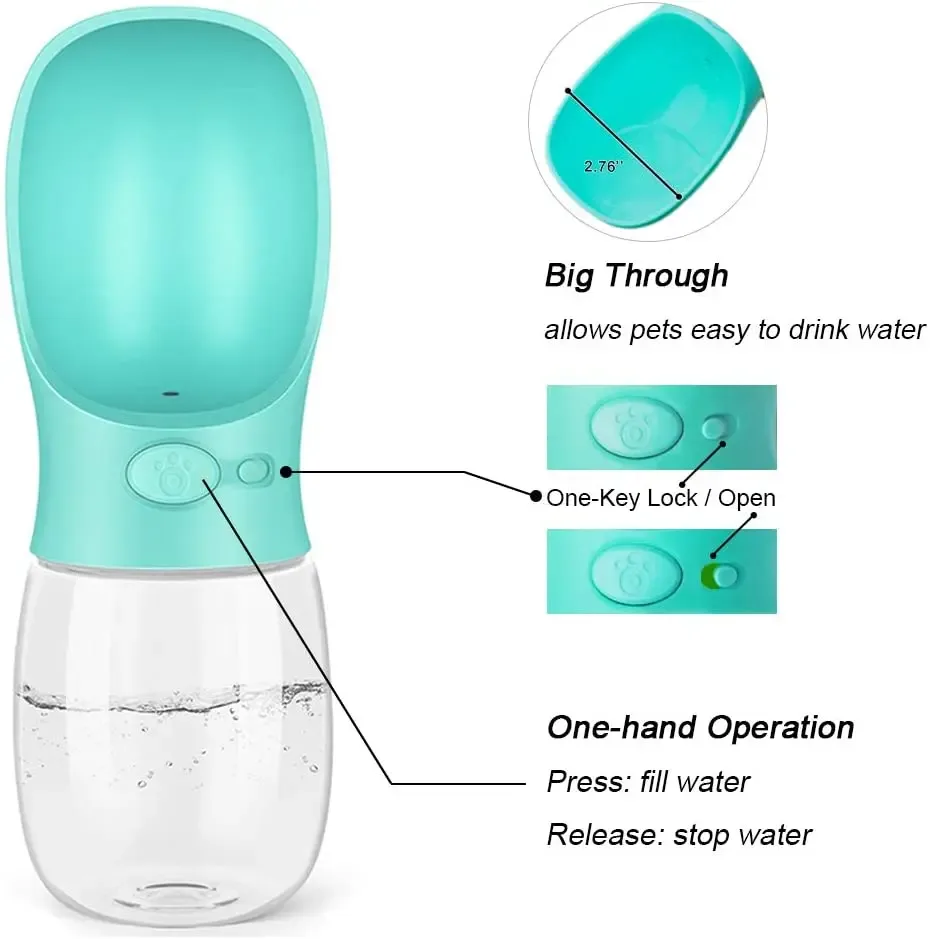 Pet Dog Water Bottle Portable Drinking feeder for Dogs Cat Outdoor Travel Leakage-proof  Puppy Water Dispenser Bowl