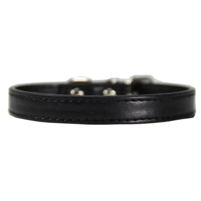 Adjustable Colorful Pet Collars PU Leather Neck Strap Safe For Dogs