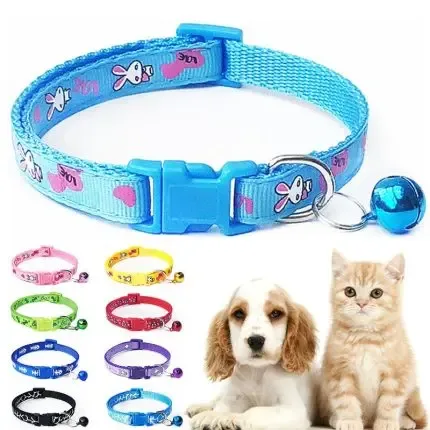 Polyester Puppy High Quality Cute Pets Collars with Bells