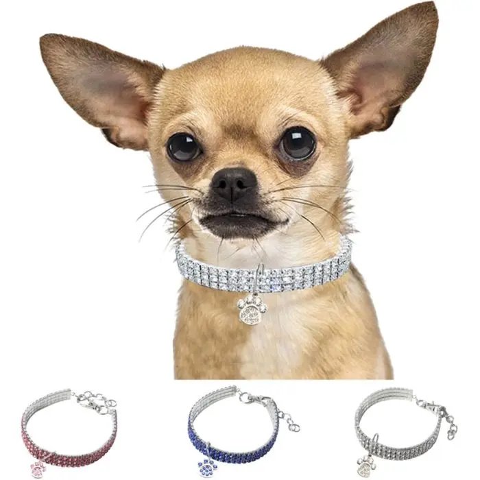 Pet collar diamond elastic cord
