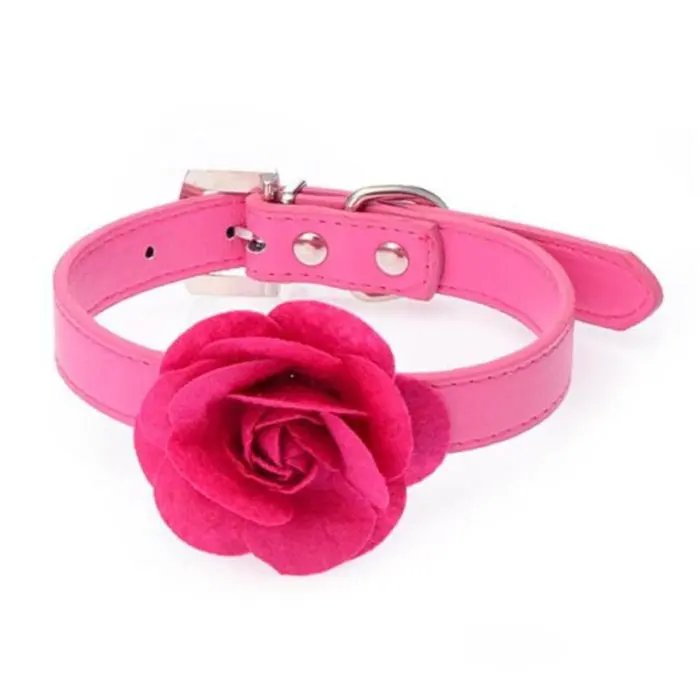 Rose Flower Small Pets Dog Collar