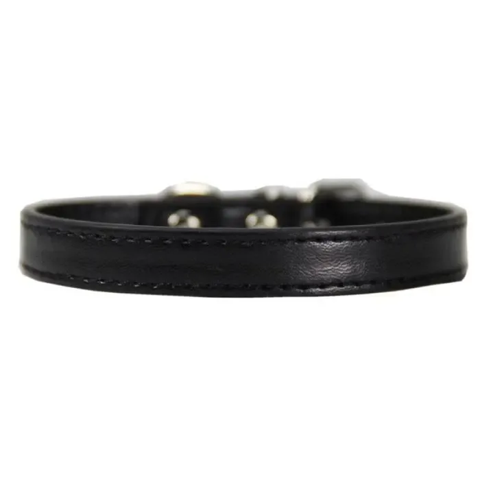 Adjustable Colorful Pet Collars PU Leather Neck Strap Safe For Dogs